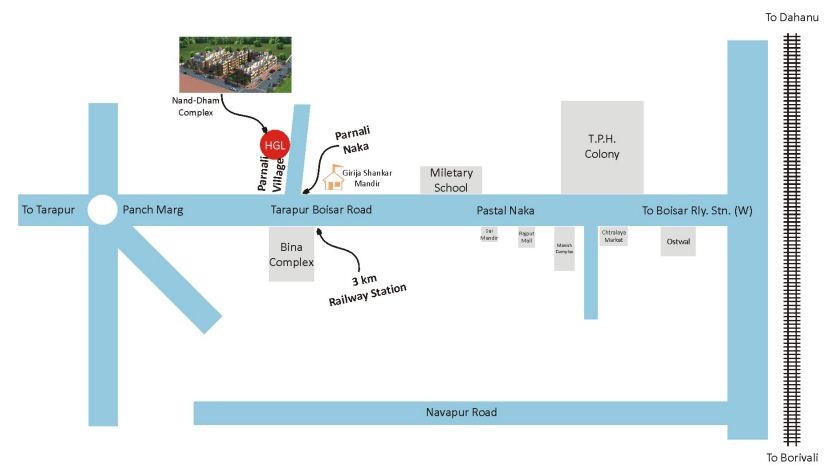 Hgl Nand Dham Complex Location Map