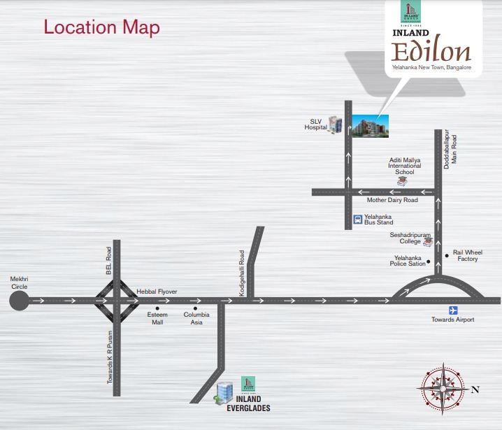 Inland Edilon Location Map