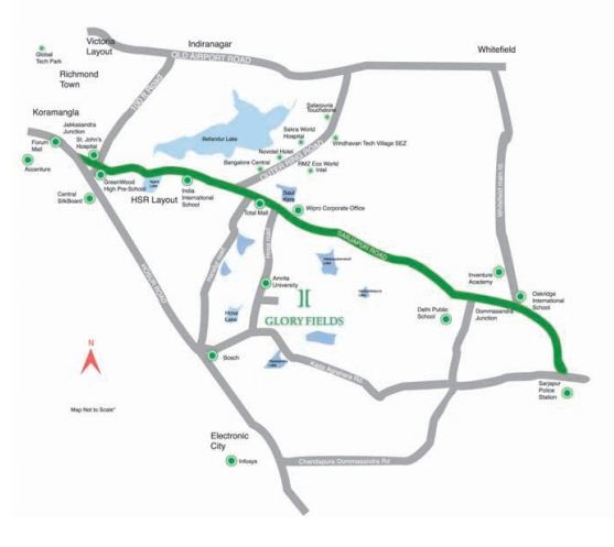 Inner Glory Fields Location Map