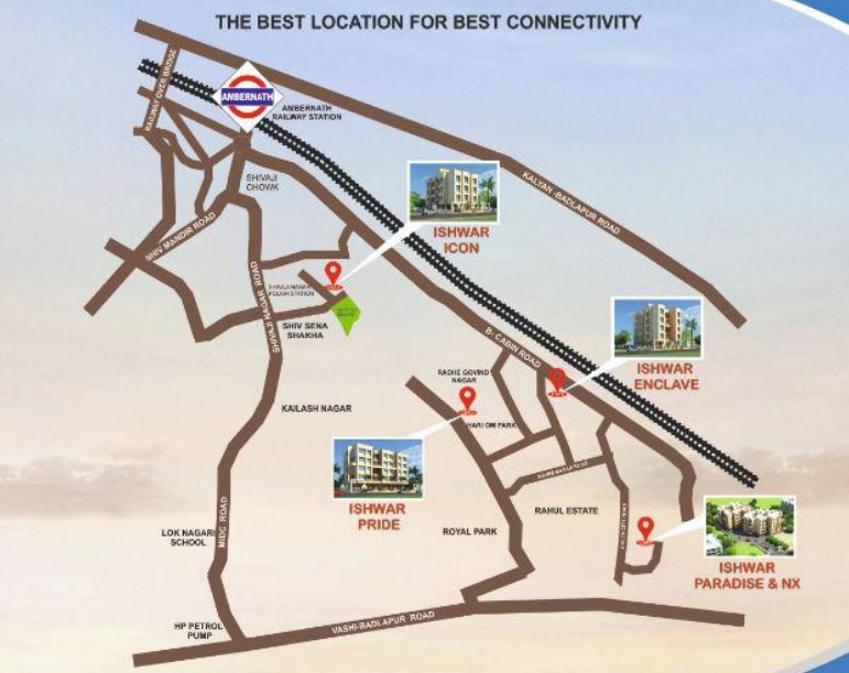 Ishwar Paradise Nx Location Map