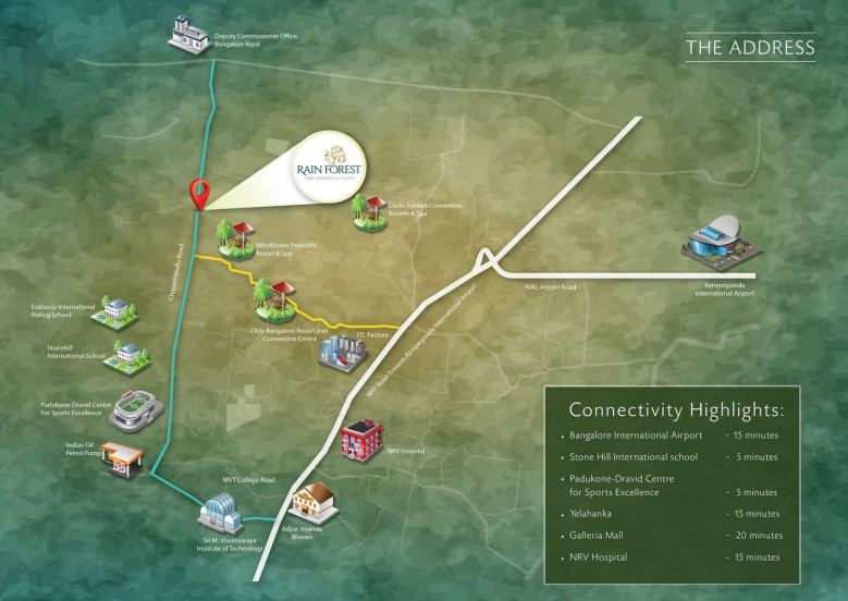 Jain Heights Rain Forest Location Map