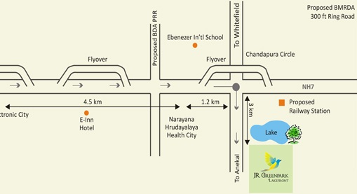 Jr Greenpark Location Map