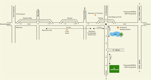 Jr Greenwoods Location Map