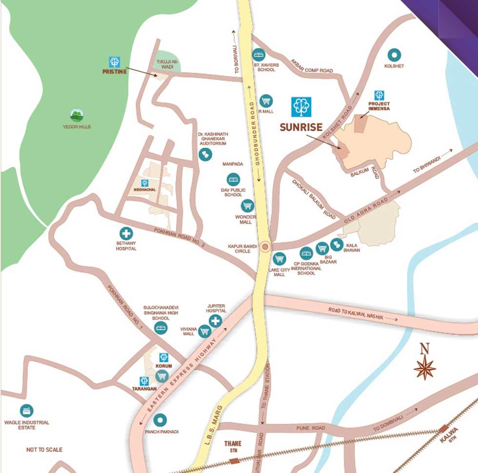 Kalpataru Sunrise Location Map