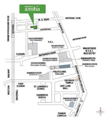 Kanakia Aroha Location Map