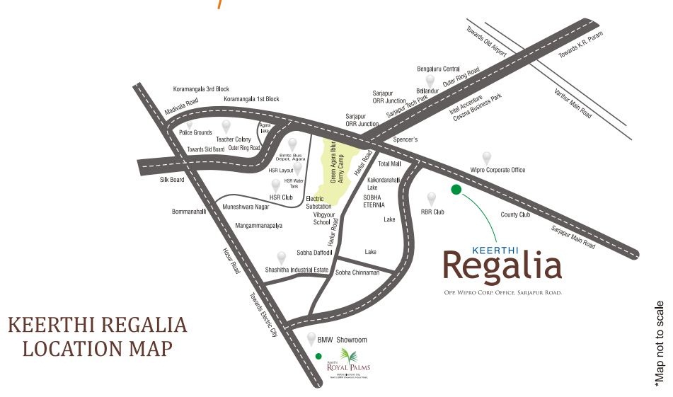 Keerthi Regalia Location Map