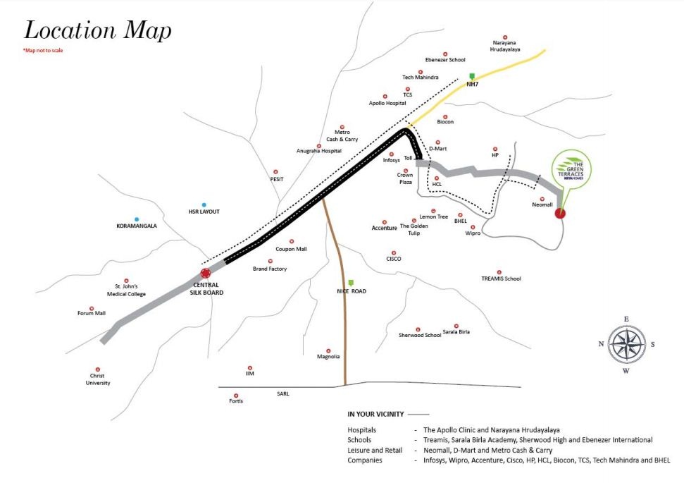 Keya The Green Terraces Location Map