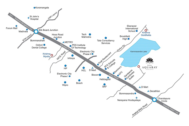 Krishna Aquabay Location Map