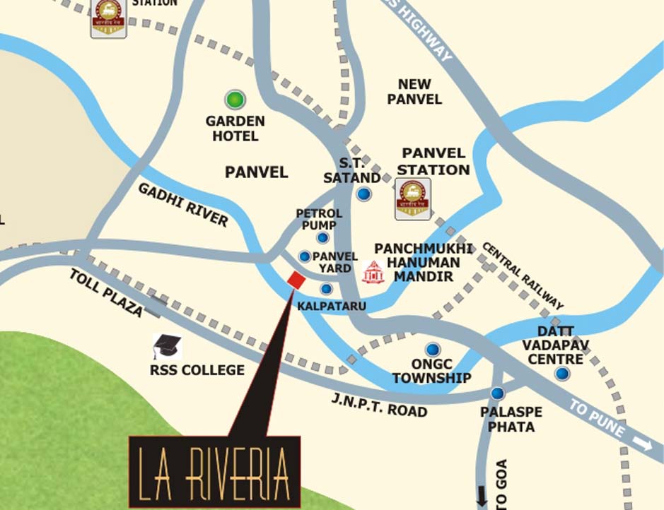 Lakhani La Riveria Location Map