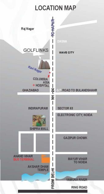 Landcraft Golflinks Phase 1 Location Map