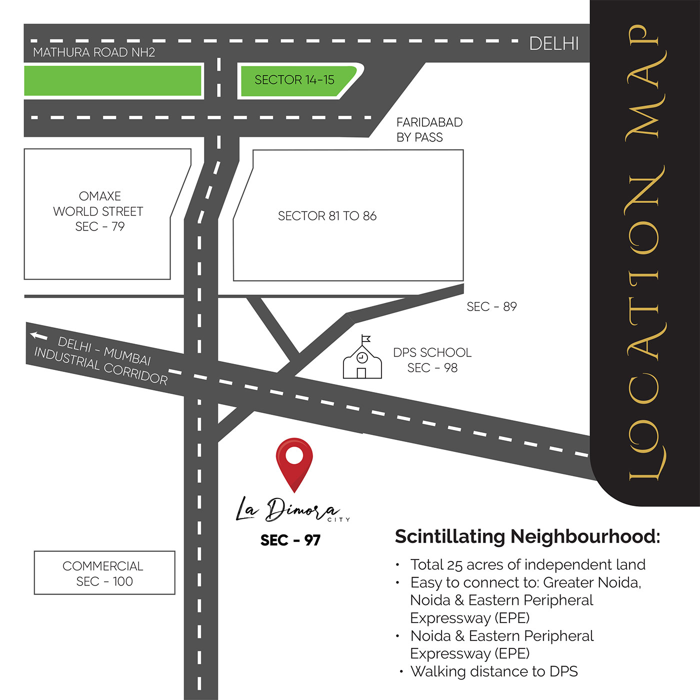 Lightstone La Dimora City Location Map