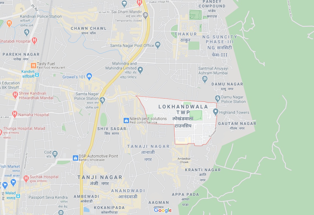 Lokhandwala Township Location Map