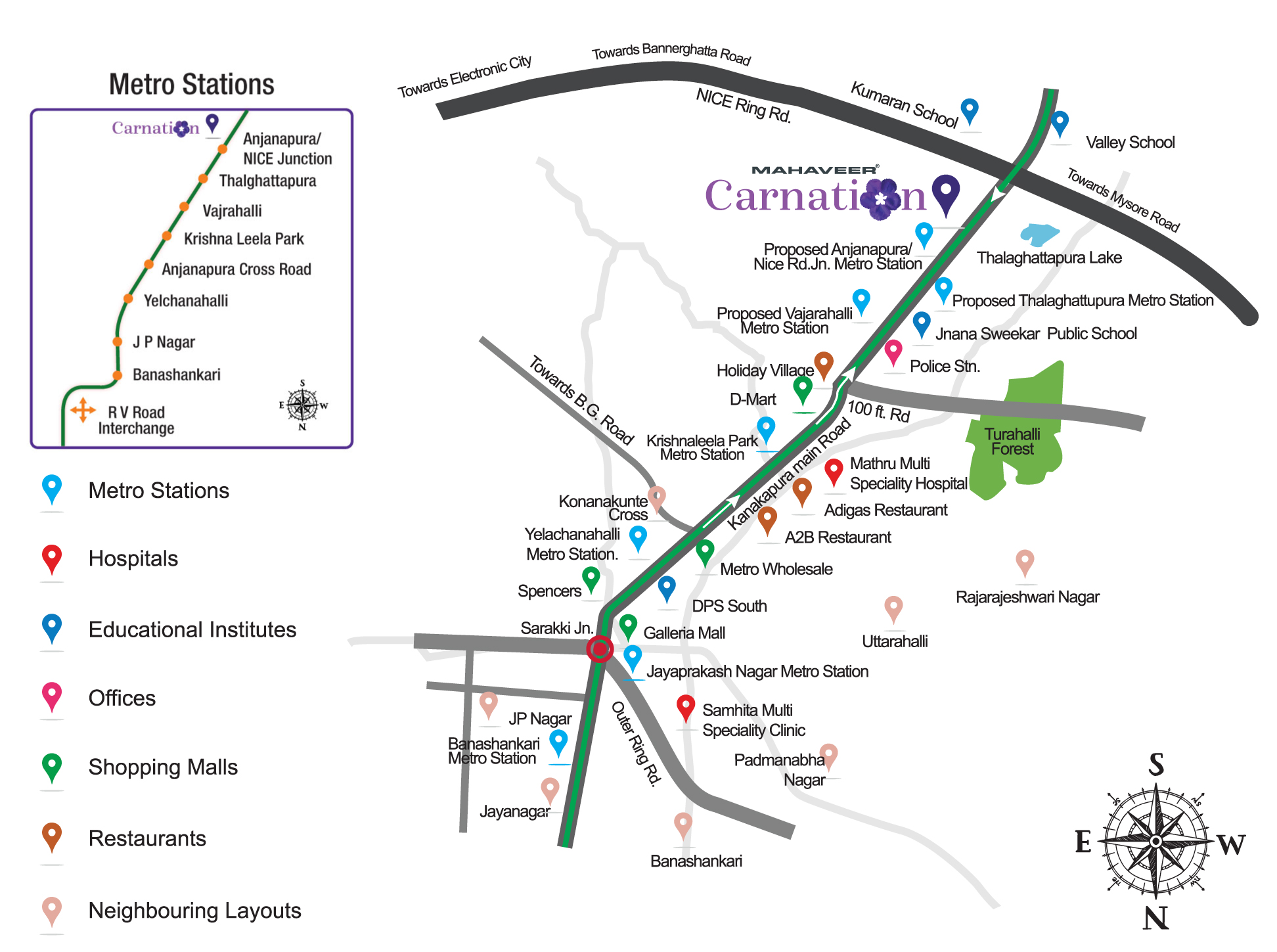 Mahaveer Carnation Location Map