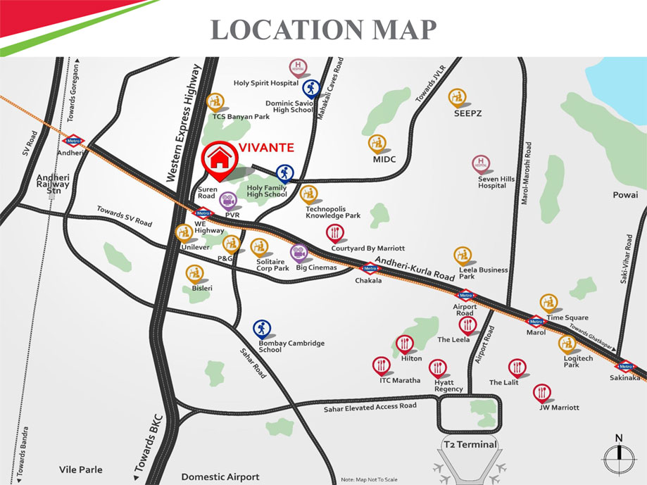 Mahindra Vivante Location Map