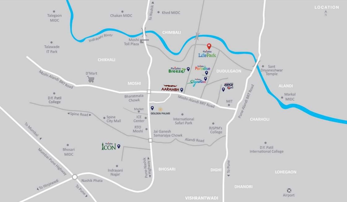 Mangalam Life Park Location Map