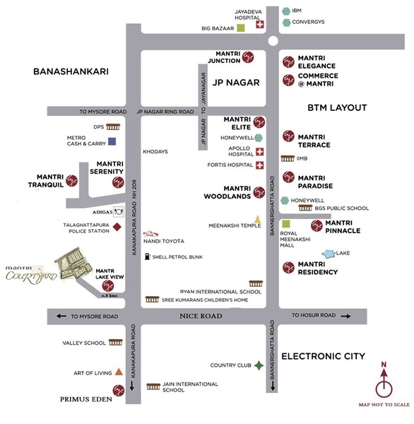 Mantri Courtyard Location Map