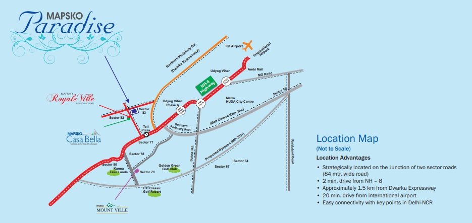 Mapsko Paradise Location Map