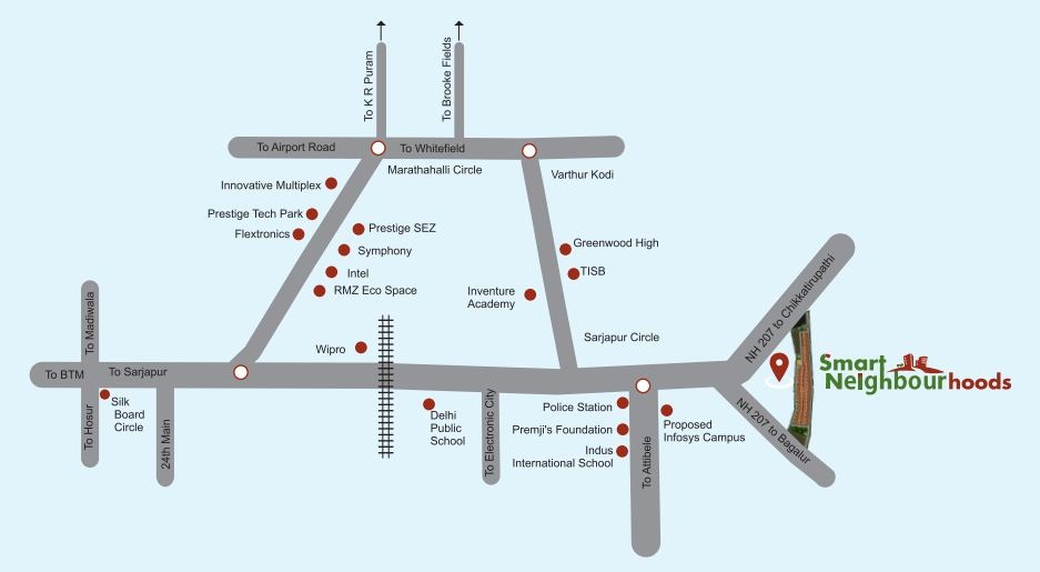 Melange Smart Neighbourhoods Location Map