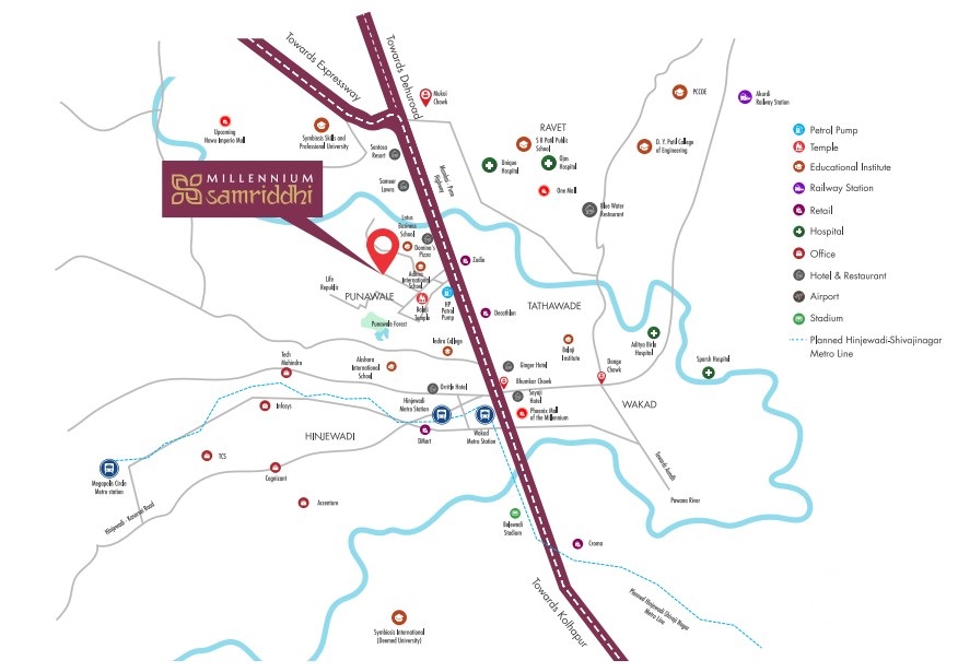 Millennium Samriddhi Location Map