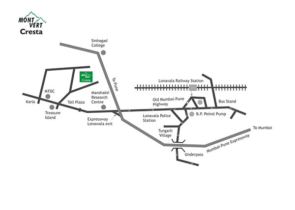 Mont Vert Cresta Location Map