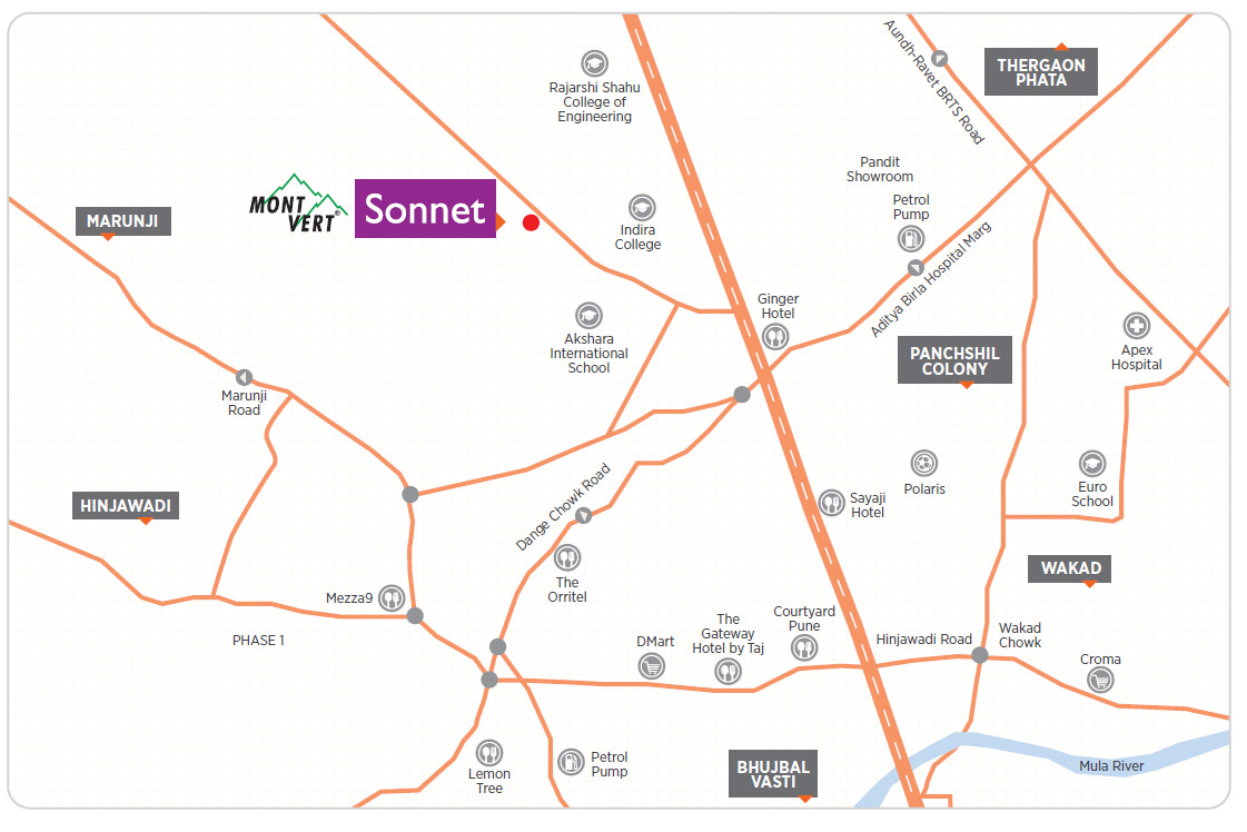 Mont Vert Sonnet Location Map