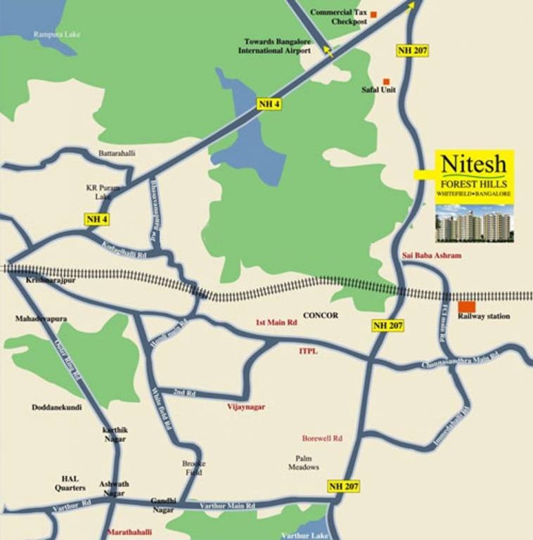 Nitesh Forest Hills Location Map