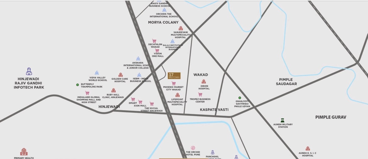 Omega Paradise N Wing 57 Mid Town Location Map