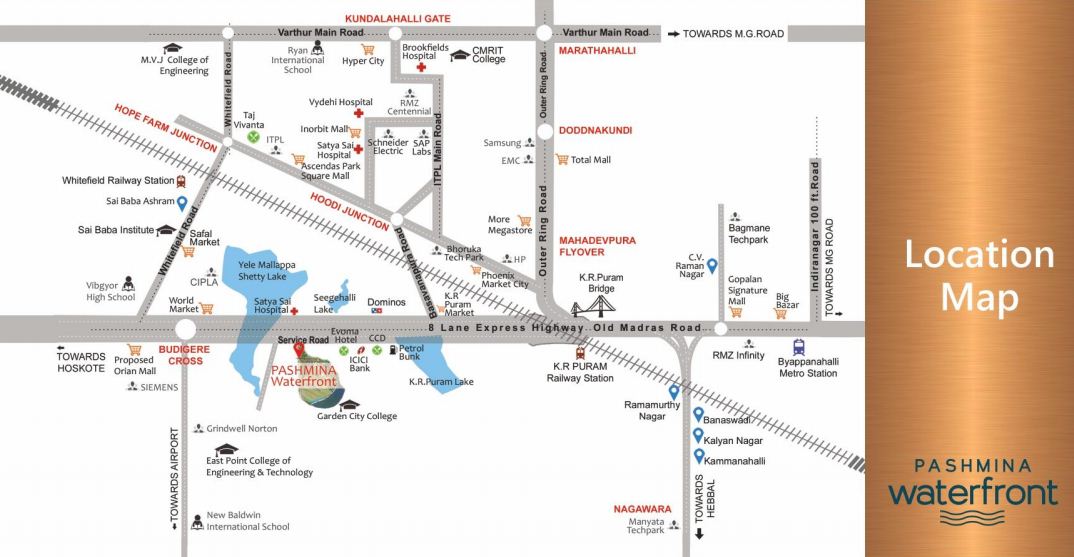 Pashmina Waterfront Location Map