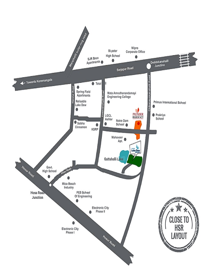 Pionier Lakedew Residency Location Map