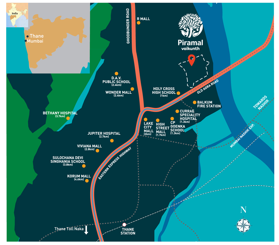 Piramal Vaikunth Vyan Location Map