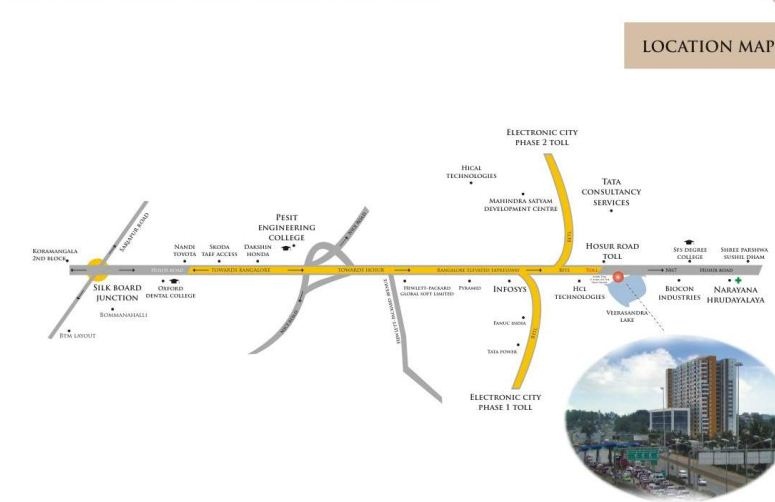 Pramuk Aqua Heights Location Map