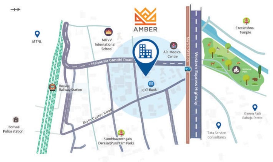 Pranav Amber Chsl Location Map