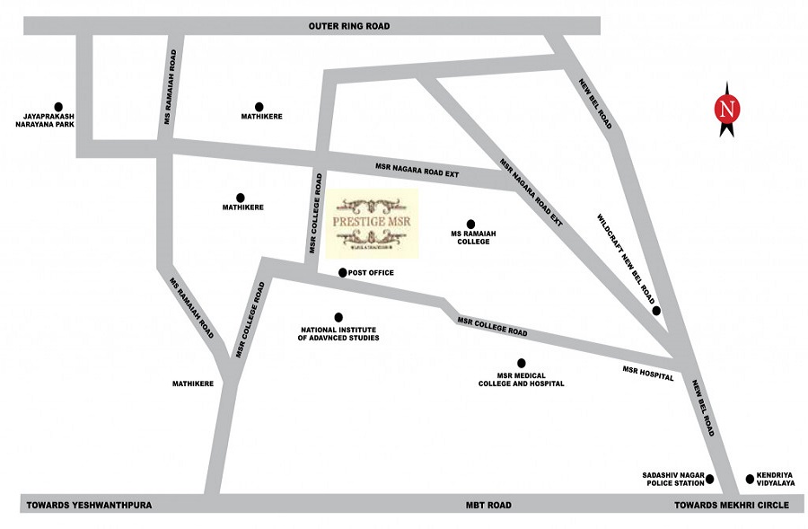 Prestige Msr Location Map