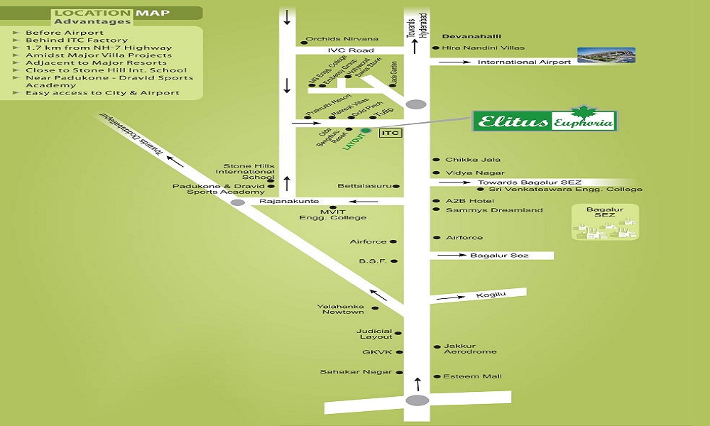 Pristine Hill View Elitus Euphoria Location Map