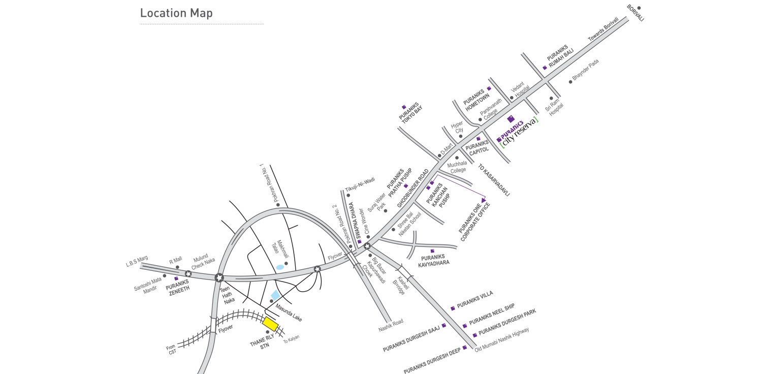 Puranik City Reserva Location Map