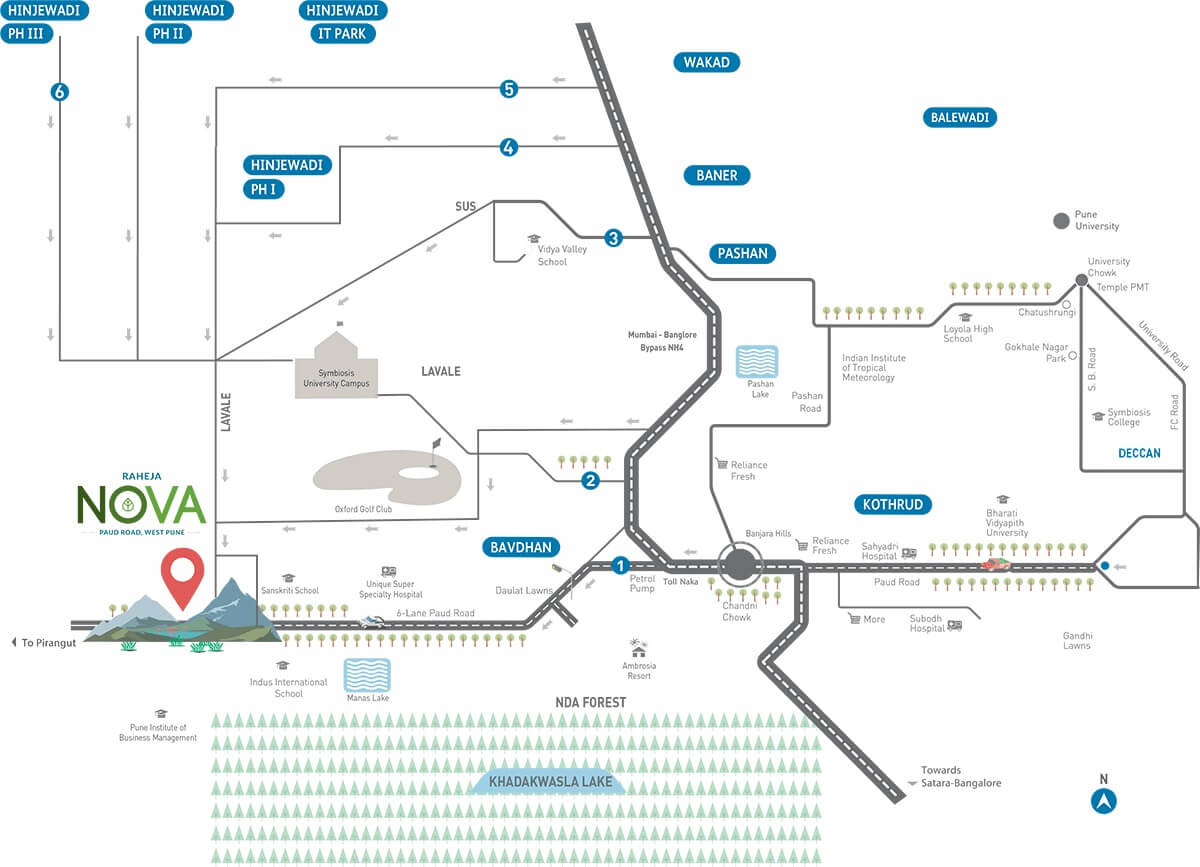 Raheja Nova Location Map