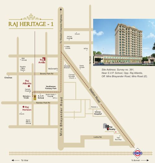 Raj Heritage 1 Location Map