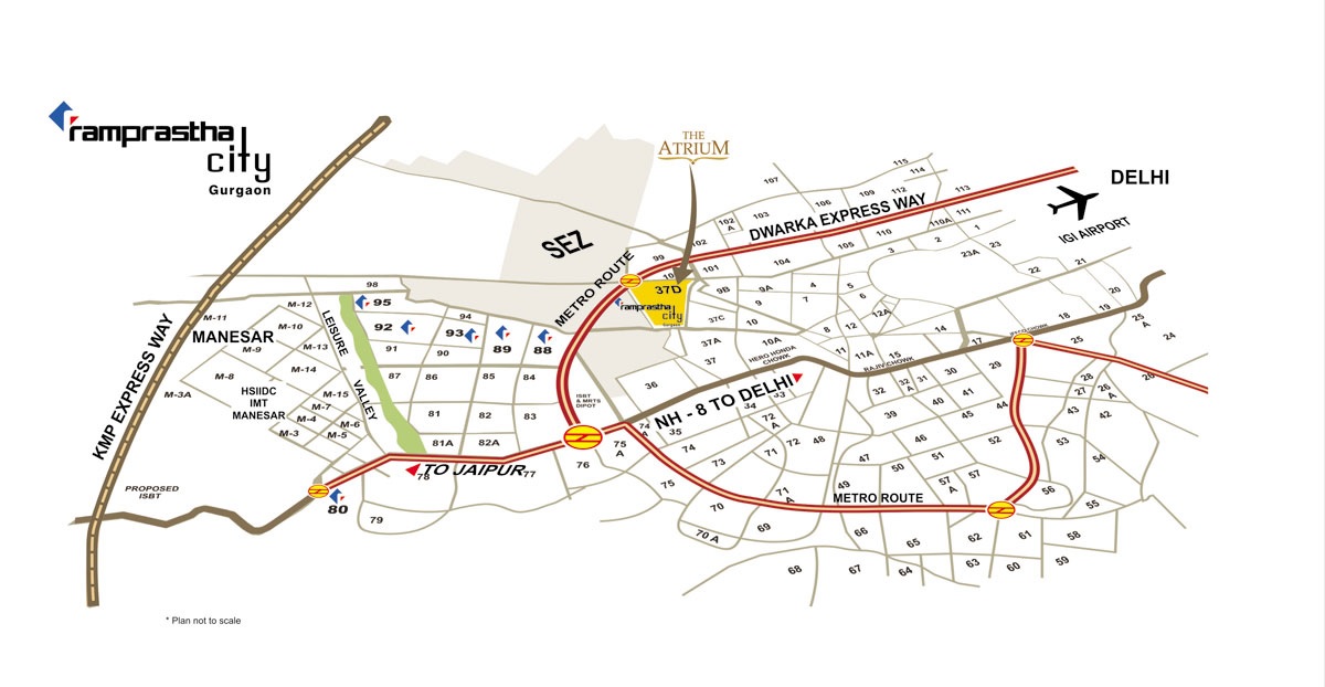 Ramprastha The Atrium Location Map