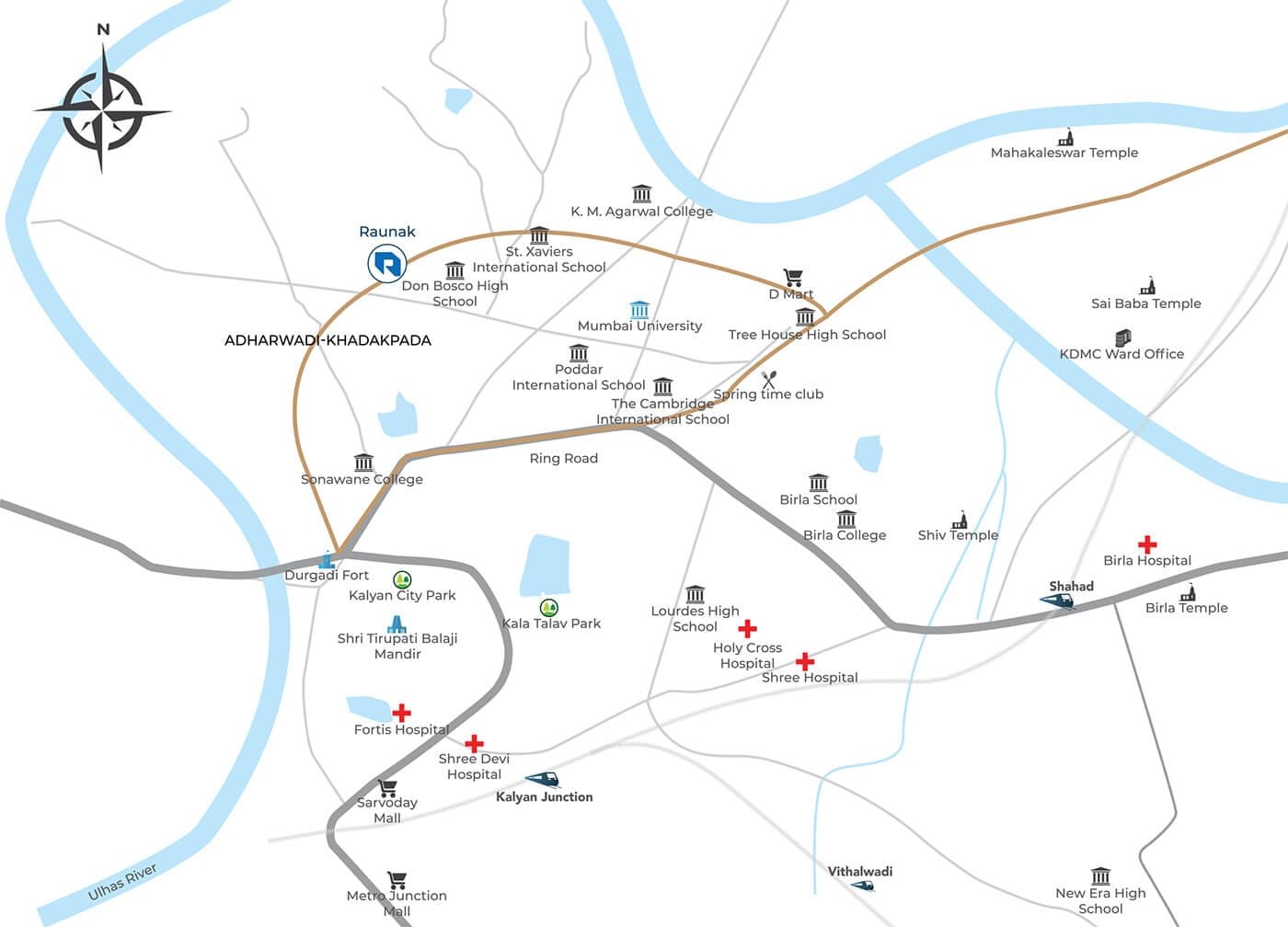 Raunak City Sector 4 Location Map