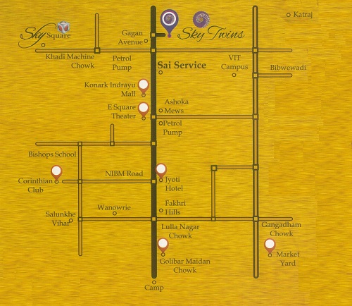 Ravinanda Sky Twins Location Map