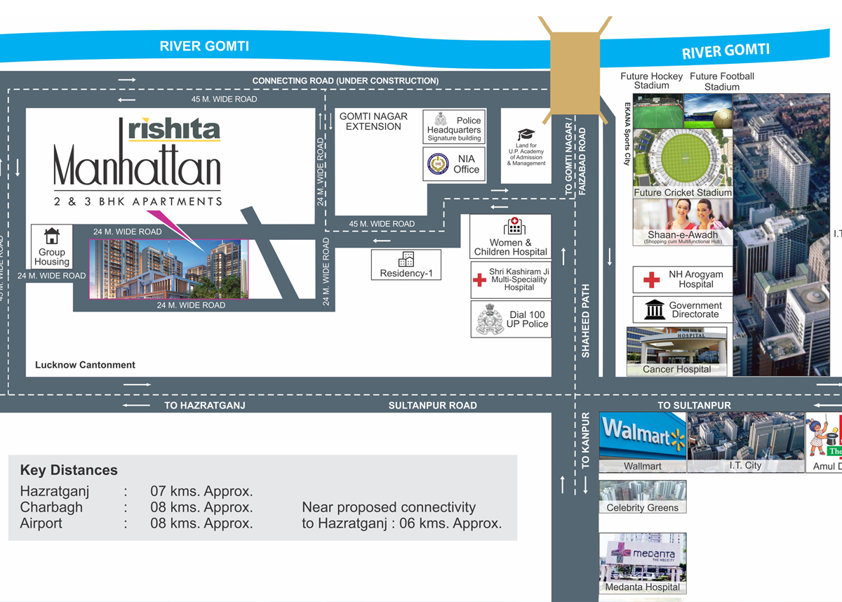 Rishita Manhattan Phase 3 Location Map