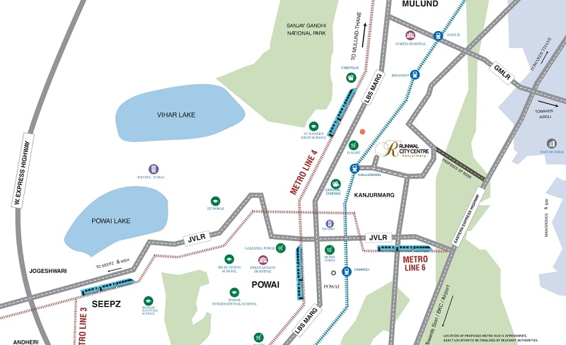 Runwal Commerz Location Map