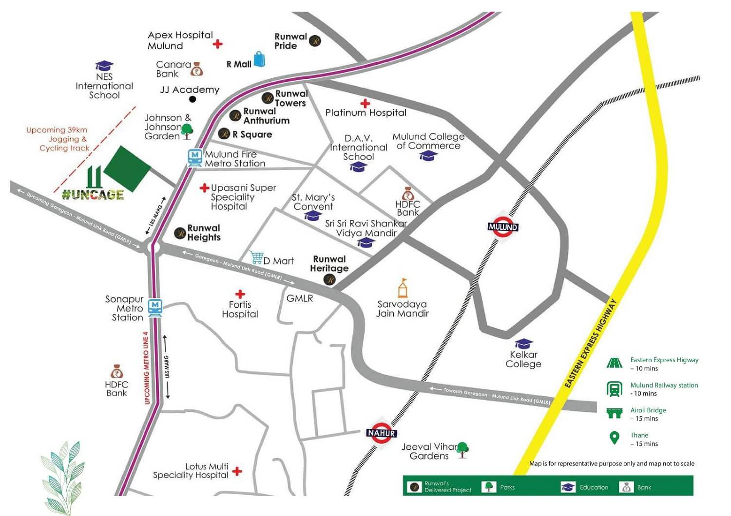 Runwal Uncage Location Map