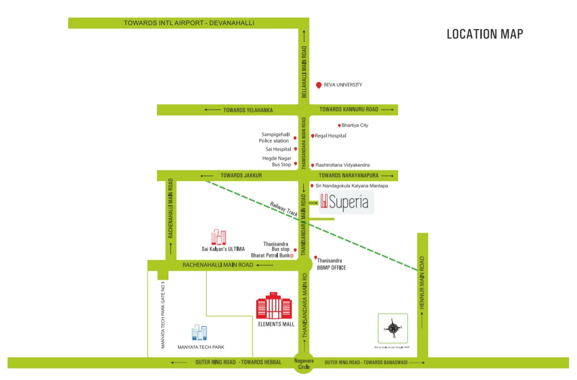 Sai Kalyan Superia Location Map