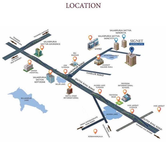 Salarpuria Sattva Signet Location Map