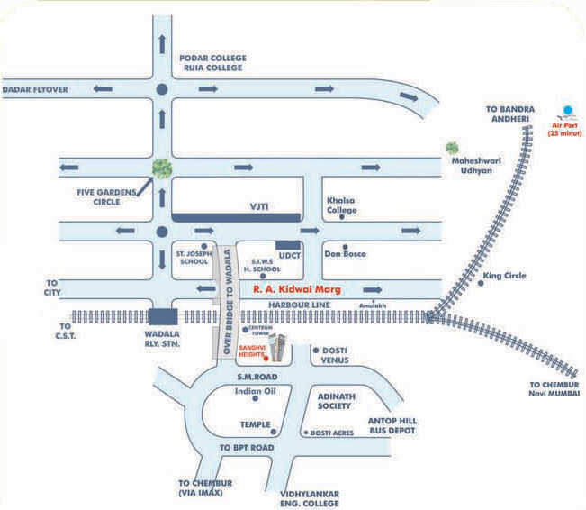 Sanghvi Heights Location Map