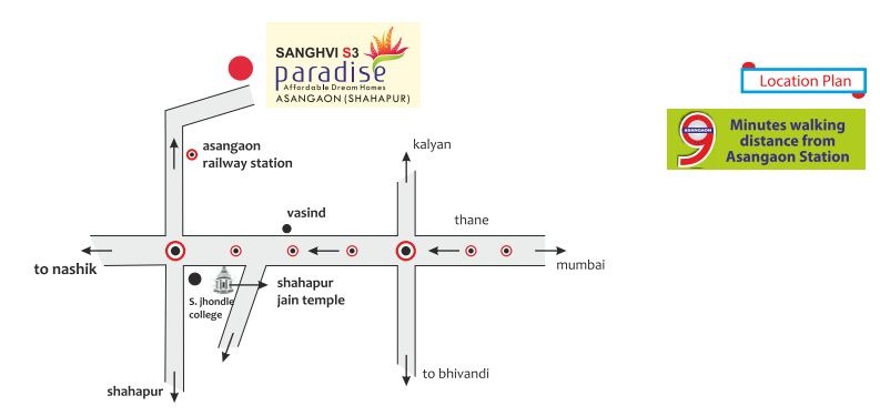 Sanghvi S3 Paradise Location Map