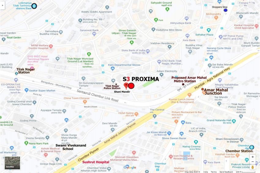 Sanghvi S3 Proxima Location Map