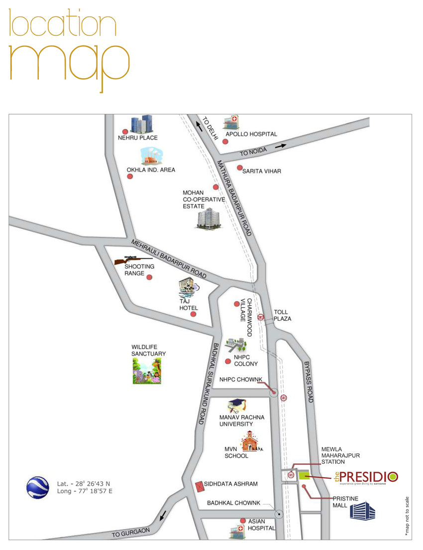 Sarvome The Presidio Location Map