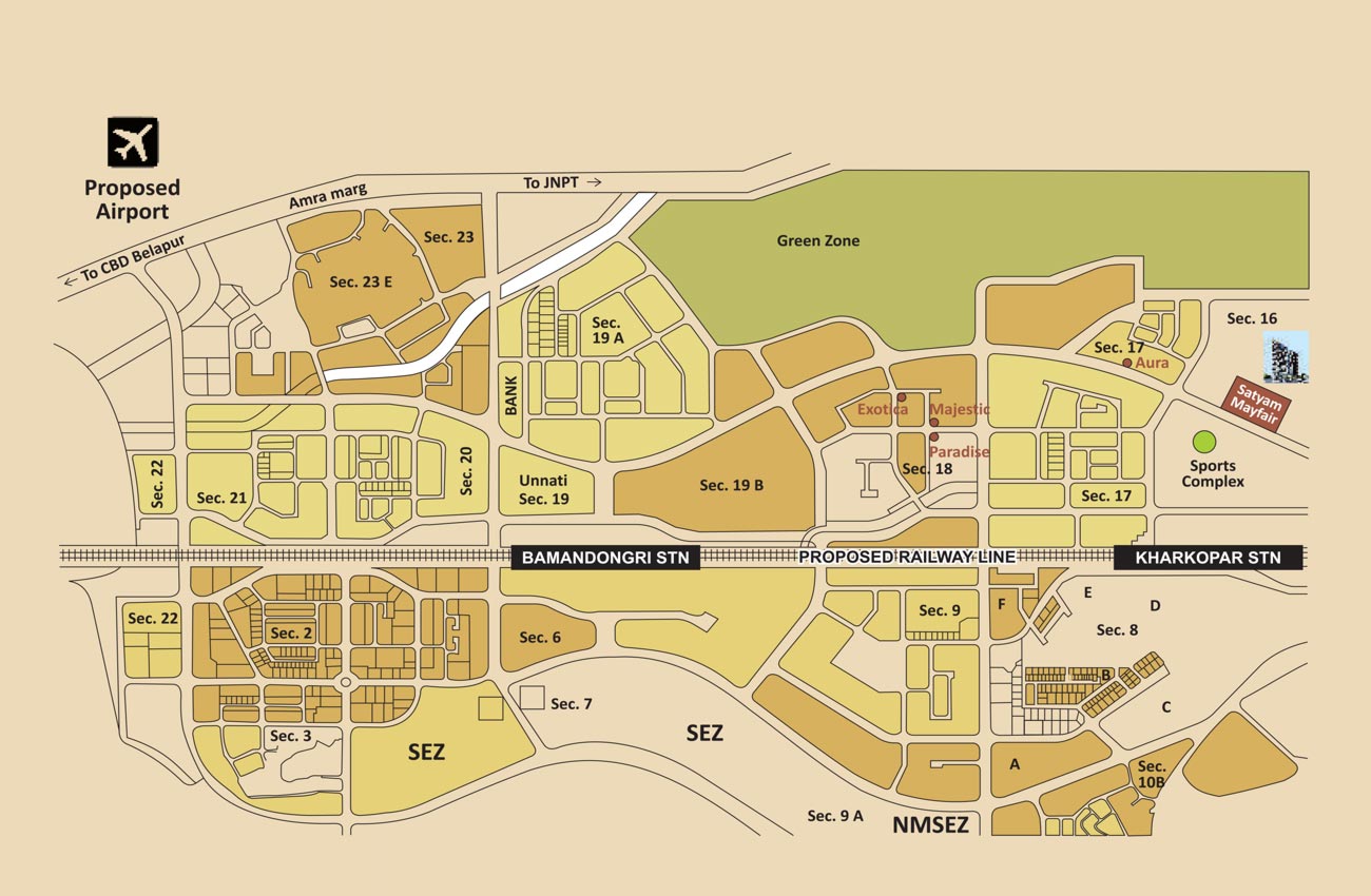 Satyam Mayfair Location Map